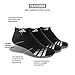 adidas Men's Cushioned Low Cut Socks (3-Pair), Black/White/Light Onix/Granite, Large, (Shoe Size 6-12)