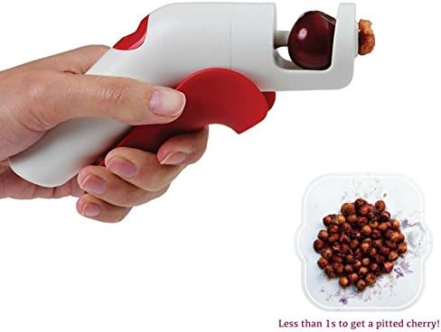 Cherry Olive Pitter Remover, Cherry Pitter Pistol Quick and Easy, Hawthorn Grape Corer Tool, Kitchen gadgets cherries Stoner, Anti Splashing Design