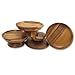 RoRo 6 Inch Acacia Wood Appetizer/Cupcake Stands, Set of 4