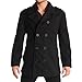 Alpine Swiss Jake Mens Wool Pea Coat Double Breasted Jacket