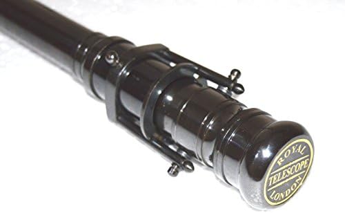 Telescope Handle Brass Stick 3 Folds Walking Stick With Black Antique- Easy Transit Walking Cane