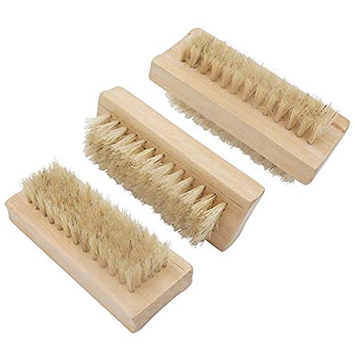 Beautyours Wooden Hand & Nail Brush 2-Pack Set - Natural Bristle SPA Dual Surface Two-Sided - Thumbnail 3