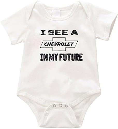 VRW I see a chevrolet in my future unisex Onesie Romper Bodysuit (18-24months, White)