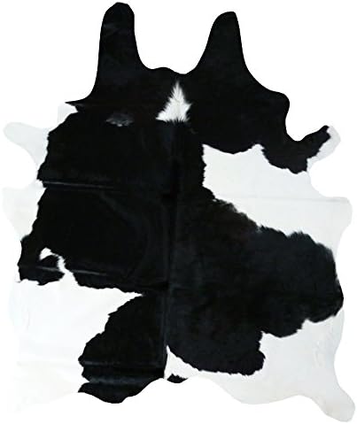 DecohidesNatural Cowhide Rug, Black/White