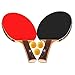 KEVENZ 2-Pack Patent Advanced Table Tennis Racket Come with Anti-Skid Handle, Wooden Blade Surrounded by Rubber (Advanced Table Tennis Racket)