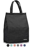 Lunch Bag, VAGREEZ Insulated Lunch Bag Large Waterproof Adult Lunch Tote Bag For Men or Women (Black)