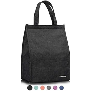 Lunch Bag, VAGREEZ Insulated Lunch Bag Large Waterproof Adult Lunch Tote Bag For Men or Women (Black)