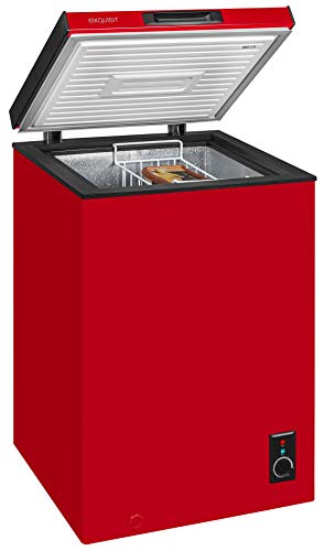 Exquisit Gefriertruhe GT 111-5 A+Rot | Standgerät | 98 Liter Nutzinhalt | rot
