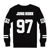 Mainlead BTS Bangtan Boys Black Hoody Sweater Pullover (JUNG KOOK, S)