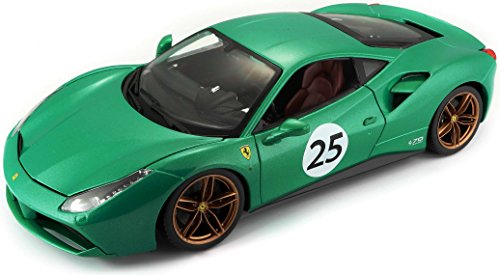 Bburago 18 76101 Ferrari 488 Gtb 70th Anniversary The Green Jewel 118 Diecast Model Car By 76101 Multicolor