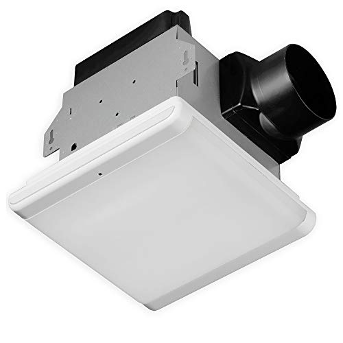 Homewerks 714680MS Bathroom Fan Integrated Dimmable LED Light