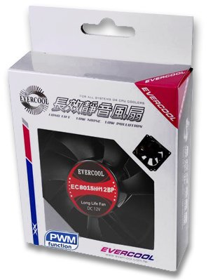 Evercool EC8015HH12BP 80mm x 15mm Hi-Speed Dual Ball Bearing PWM 4 Pin Fan