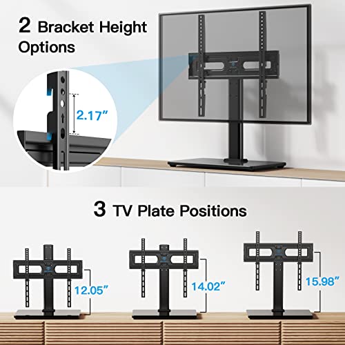 PERLESMITH Universal TV Stand Table Top TV Base for 32 to 60 inch LCD