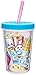 Zak Designs Shopkins 13 oz. Insulated Tumbler With Straw, Waffle Sue & Kooky Cookie