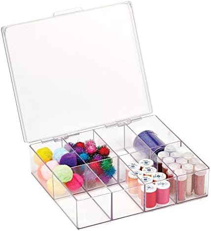 Colorful storage bins with handles by mDesign, ideal for organizing rooms.