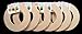 6 Pack, Biodegradable Floral Craft Ring, 6