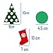 Felt Christmas Tree and Stockings Shaped Hanging Banner, 2 Pack