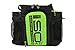 Isolator Fitness 3 Meal ISOBAG Meal Prep Management Insulated Lunch Bag Cooler with Stackable Meal Prep Containers, ISOBricks, and Strap - MADE IN USA (Black/Neon Green Accent)