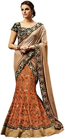 Almeercreation Attractive Shimmer & Art Silk Lehenga Saree