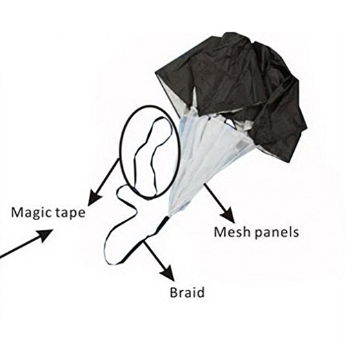 Bioamy Running Speed Chute Resistance Parachute 56 inch Powerchute Umbrella Training Sprint Power Soccer Trainer for Runner, Football, Soccer Drilling