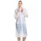 LvDD Raincoat Durable EVA Rain Cape Unisex Men Women Rain Poncho with Hat Hood for Outdoor Travel