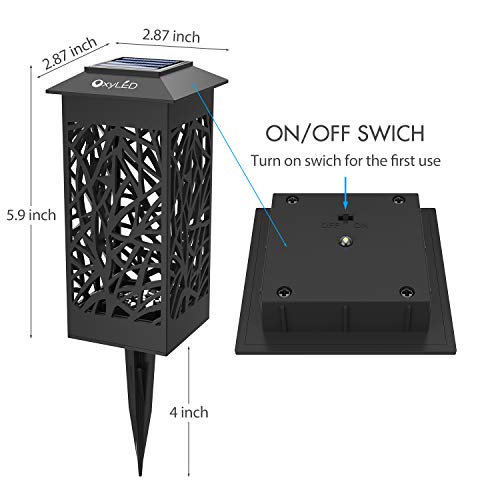 OxyLED 8 Pack Solar Path Lights, LED Garden Pathway Lights Solar Powered, Auto On/Off Landscape Lighting Security Light for Garden Yard Patio Lawn Backyard Driveway Walkway Christmas Decors OxyLED 8 Pack Solar Path Lights, LED Garden Pathway Lights Solar Powered, Auto On/Off Landscape Lighting Security Light for Garden Yard Patio Lawn Backyard Driveway Walkway Christmas Decors