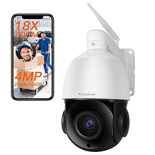 VSTARCAM 4MP PTZ Camera Outdoor, 18X Optical Zoom Smart WiFi Security