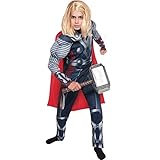 Costumes USA The Avengers Thor Muscle Costume for Boys, Size Large, Includes a Padded Jumpsuit and an Attached Cape