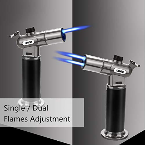 Cadrim Butane Torch, Refillable Culinary Blow Torch Double Fire Cooking