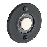 Baldwin 4851.102 Round Doorbell Button, Oil Rubbed Bronze