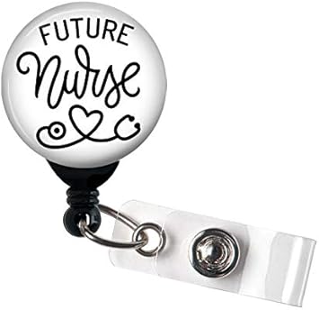 Amazon Com Retractable Badge Reel Future Nurse Badge Holder Swivel Clip Student Nurse Training Office Products