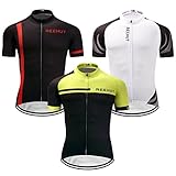 Reehut Mens Breathable Cycling Jersey Biker Short Sleeve Shirt Quick Dry Full Zip Men's Bicycle Jacket With Pockets