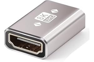 AIMHDUTY HDMI Coupler 8K, HDMI Female to Female Connector, HDMI 2.1 Extension Adapter, Support 8K@60Hz, Compatiable with HDTV Roku TV, Monitors, Laptop, Projector, ARC for Laptop