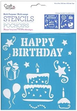 Multicraft Stencil 6x6 Birthday Treats