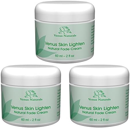 Venus Skin Lighten Lightening and Fade Cream 3 - 2oz Jars Natural Spa Formula Best Value Pack
