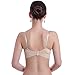 Encounter Women's Wire Free Push Up Cool Comfort Run Sports Bra (S, Beige)