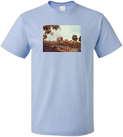 Speedy Pros Eton College (Canaletto) Cotton Unisex T-Shirt Tee Top Light Blue 2X-Large