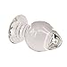 Eastern Delights Huge Glass Butt Plug, G-spot Crystal Anal Plug Trainer Sex Toy (Large)