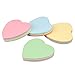 4PCS Heart Shaped Sticky Notes, Colored Sticky Notes Pink Red Blue Cute Fun Love Self-Adhesive Note for Kids School Classroom Office College (Heart)