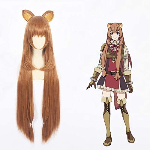 MUZI WIG Long Straight Anime Cosplay Wigs, Tate no Yuusha no Nariagari Raphtalia Cosplay Wigs for The Rising of The Shield Hero Costume Christmas Halloween Cosplay Wig
