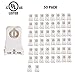 UL Listed Non-shunted T8 Lamp Holder, Ruixin Socket Tombstone for LED Fluorescent Tube Replacements Turn-type Lampholder, Medium Bi-pin Socket for Programmed Start Ballasts (50-Pack)