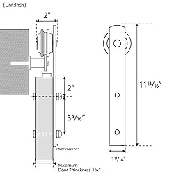 SMARTSTANDARD Sliding Barn Door Hardware Hangers