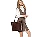 ANNA JONES Women's Designer Tote Shoulder Bags Soft PU Leather handbag Large Size Brown Colour