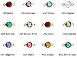 12pc Set of Genuine Swarovski Birthstone Channel Connectors or Links Gold Plated