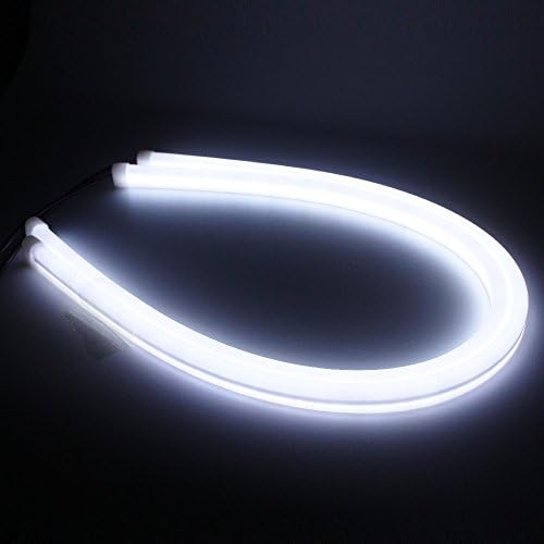 XINFOK 2 x 45cm White color led car light Headlight Flexible strip Daytime Running Light Turn Signal lamp Angel eye DRL Styling fog parking light