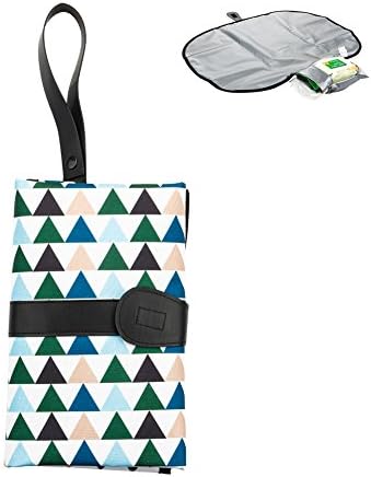 Taodou Diaper Changing Pad Clutch Sleeping Mat with Pocket for Baby Travel Green