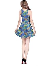 CowCow vestido sin mangas con figuras de dinosaurios para mujer, talla de XS a 5XL