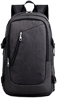 Unisex School Bags, School Backpack Canvas Rucksack Travel Laptop Backpack Book Bag Satchel Hiking Bag with USB Charging Port