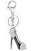 AWINEY High Heels Keychain Rhinestone Crystal Lady's Shoe Decoration Chain Handbag Charm