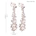 Grace Jun Luxury Bridal Rhinestone Clip on Earrings Non Piercing for Women Large Statement Earrings (Silver ear clip)